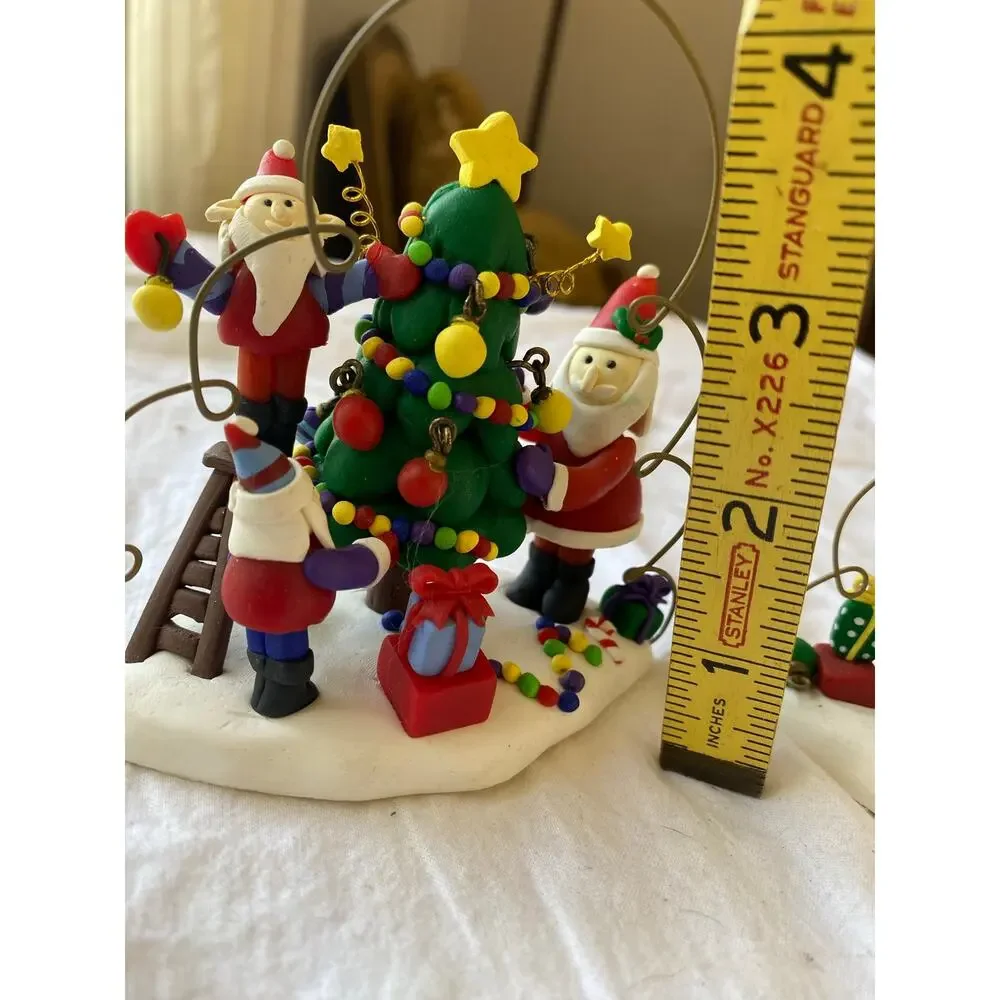Kirkland Signature Jolly Holiday handmade clay ornaments, likely a vintage set